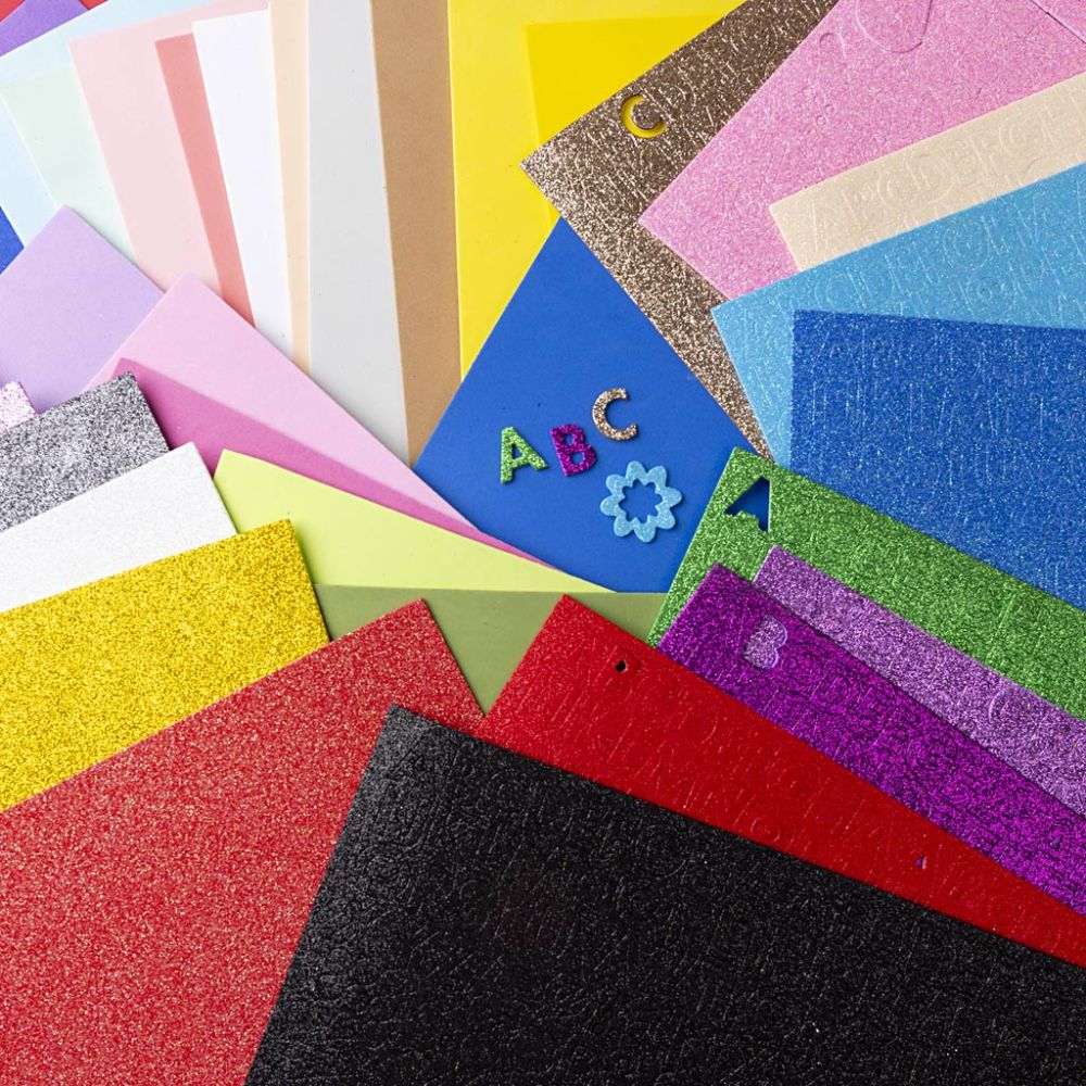 Foam Sheets A4 Sheet 210x297cm - Assorted Colours (40 Sheets)