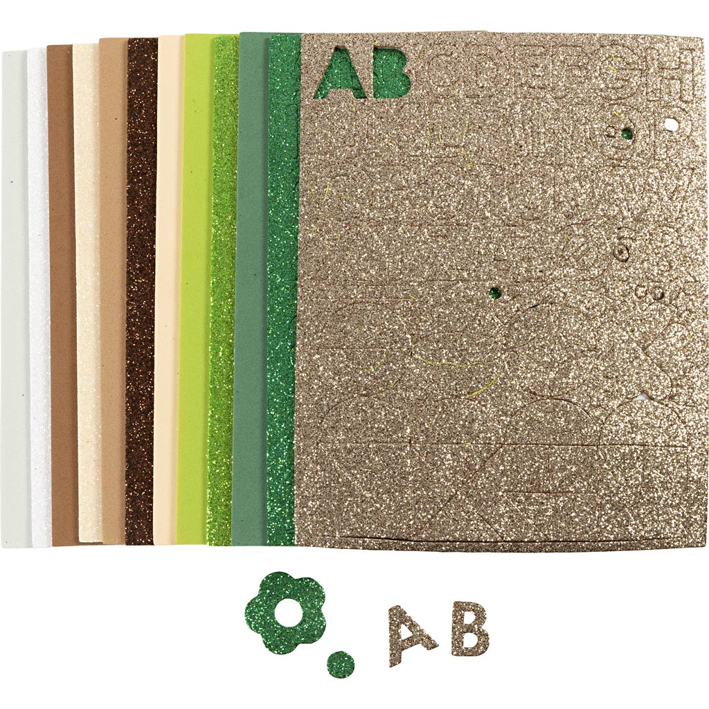 Foam Sheets Size 14x25cm - Nature Colours (12 Sheets)
