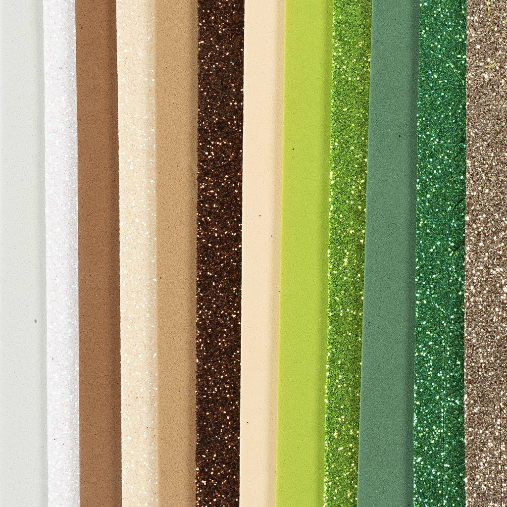 Foam Sheets Size 14x25cm - Nature Colours (12 Sheets)