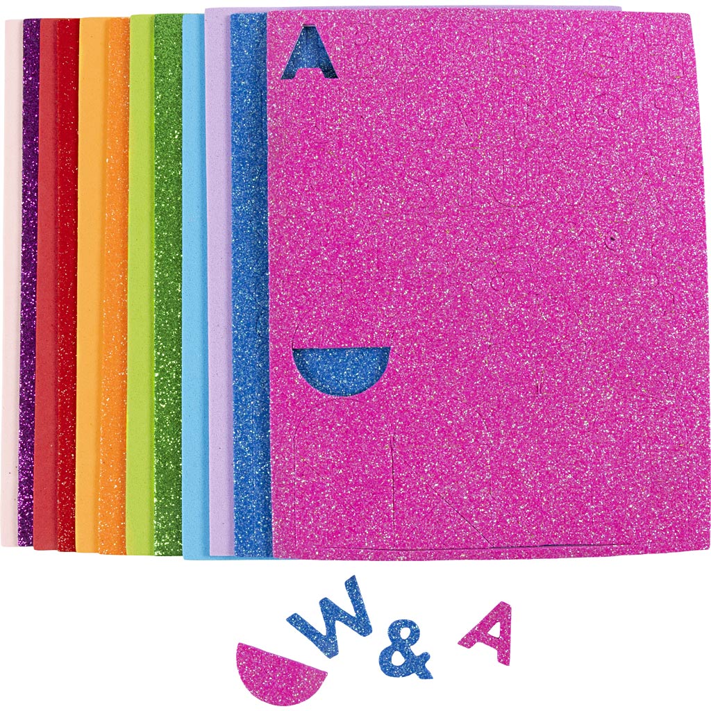 Foam Sheets Size 14x25cm Thickness 2mm - Colourful (12 Sheets)