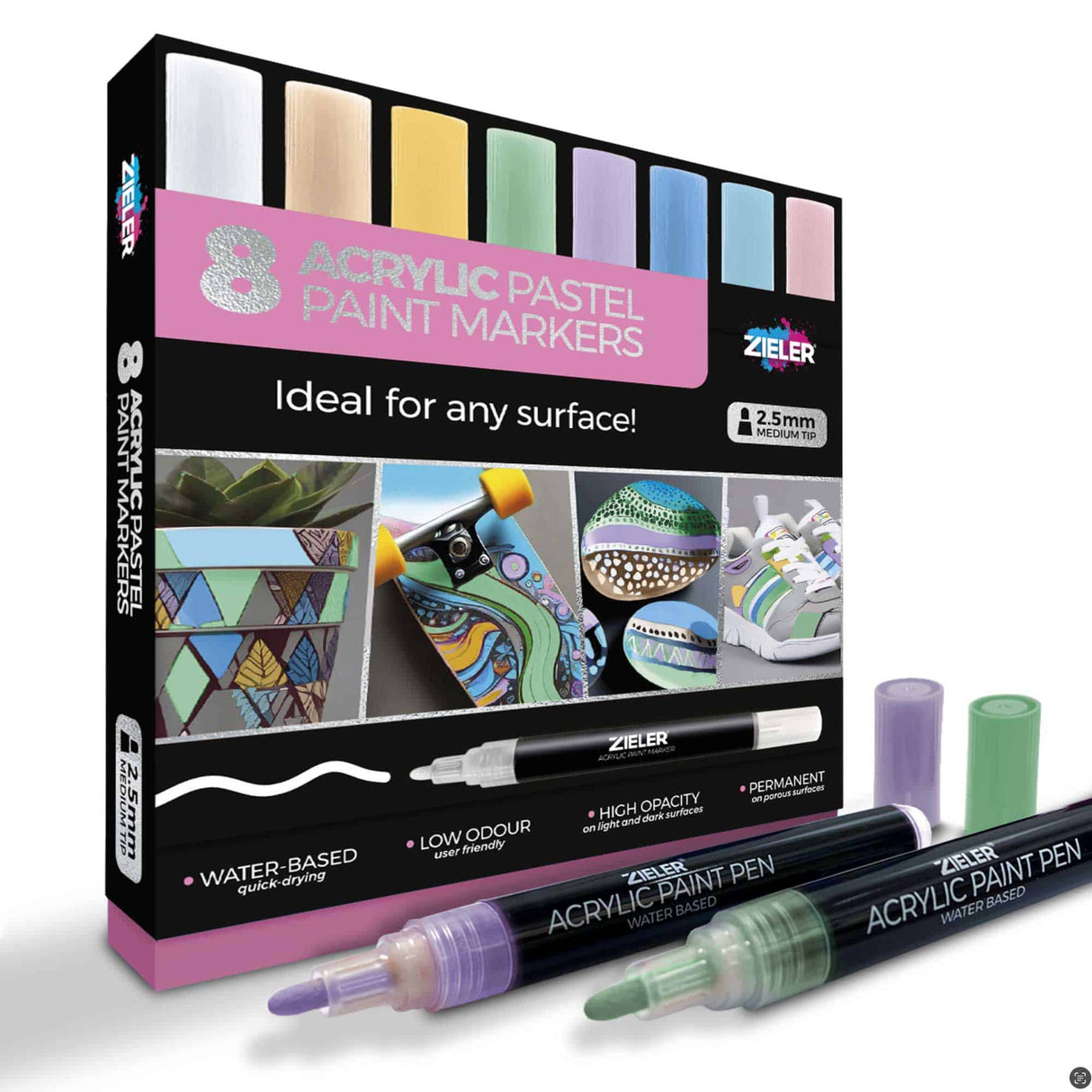 Zieler Paint Markers Starter Set - Pastel Colours