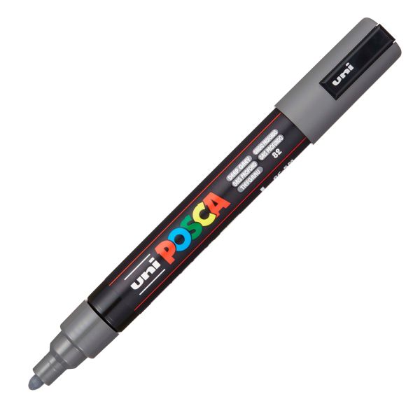 Posca PC-5M Medium Bullet Tip Paint Marker Deep Grey