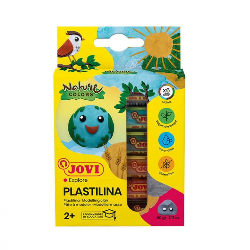 Jovi Plastilina Box 15g - Nature Colours (6 Bars)