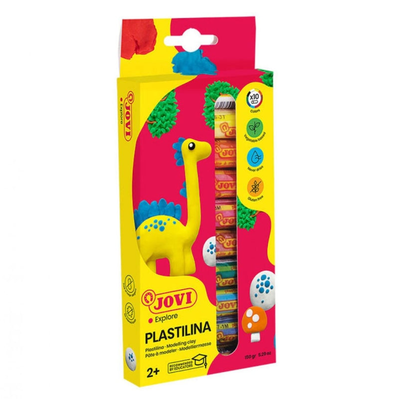 Jovi Plastilina Box - Assorted Colours 15g (10 Pack)