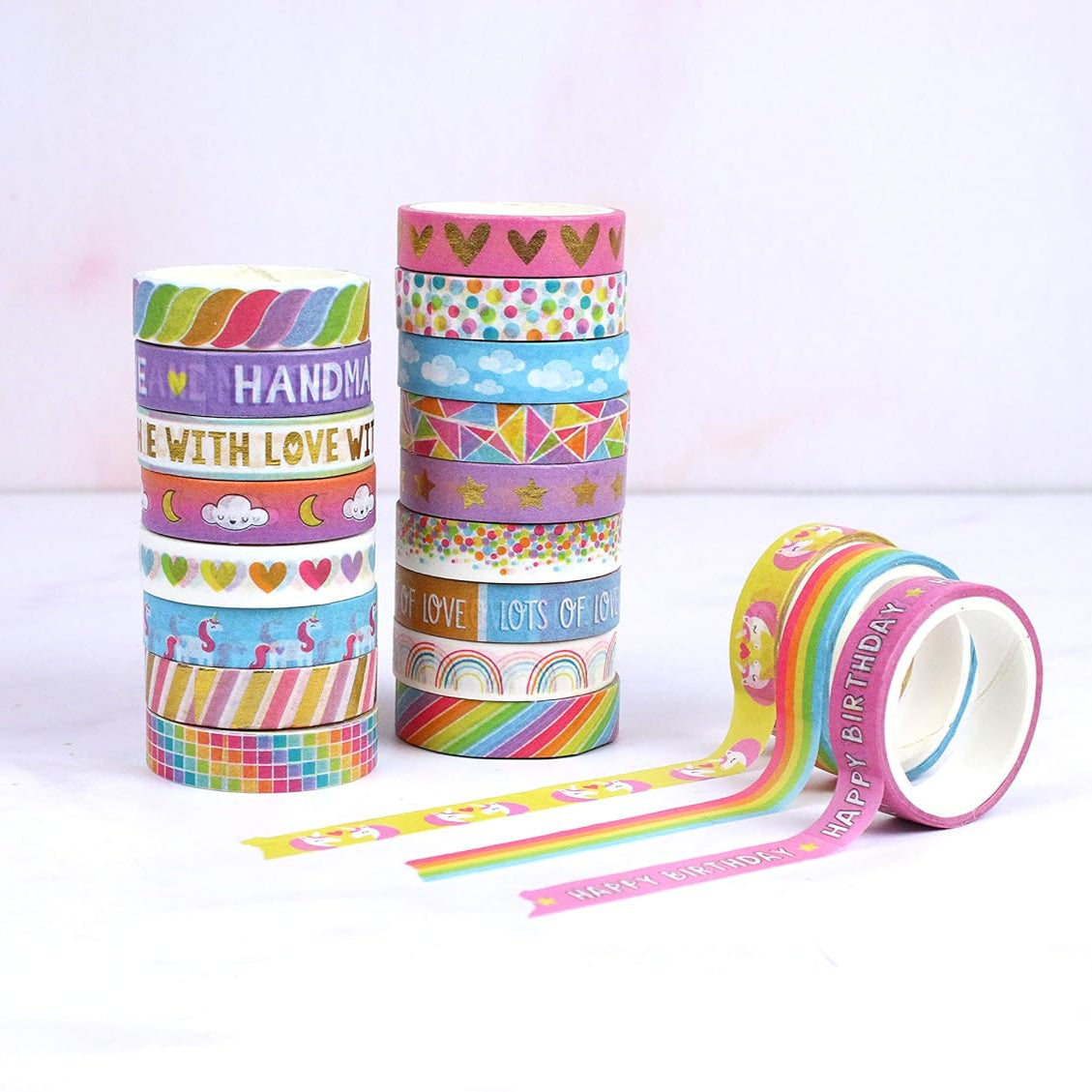 Dovecraft Washi Tape Box 20 Rolls - Bright