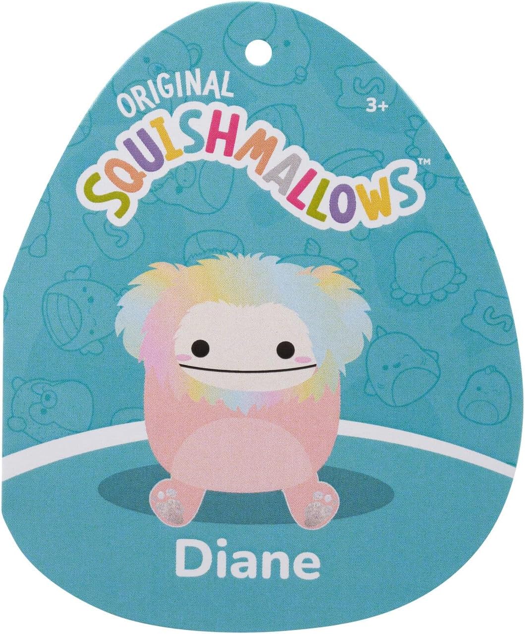 Squishmallows 5 Inch - Diane the Peach Bigfoot with Rainbow Mane