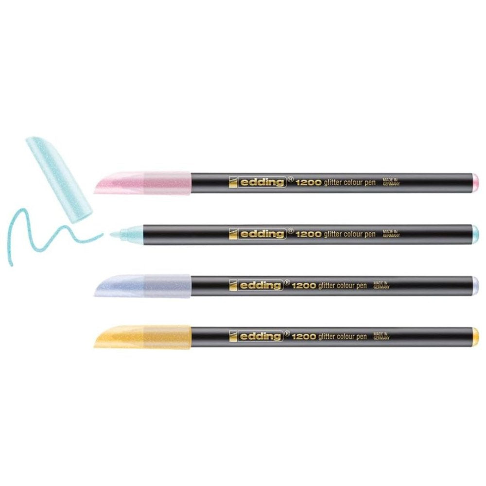 Edding 1200 Glitter Colour Pens (Set of 4)