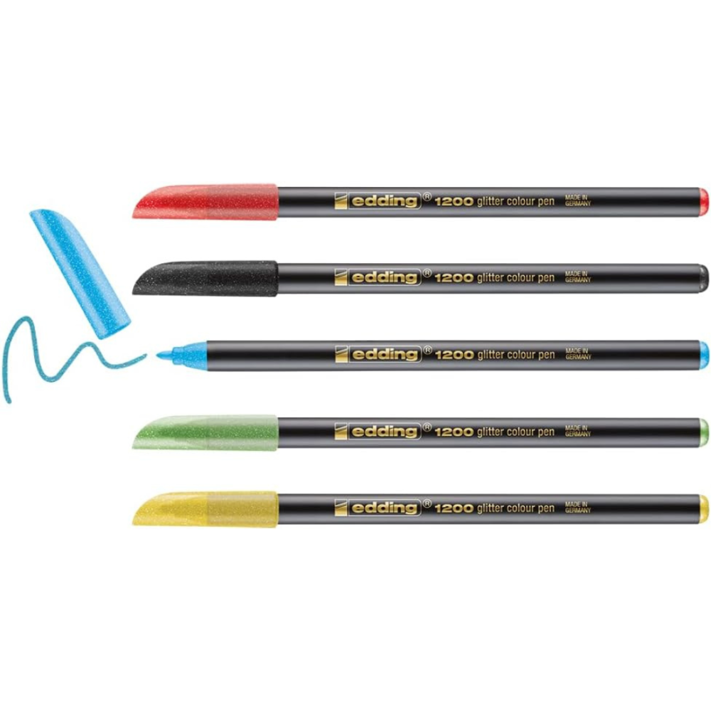 Edding 1200 Colour Glitter Pen (Set of 5)