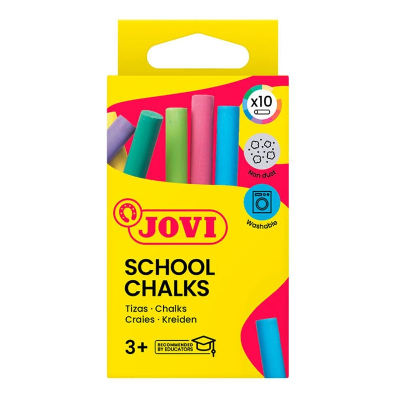Jovi School Chalks - Assorted Colours (Box 10)