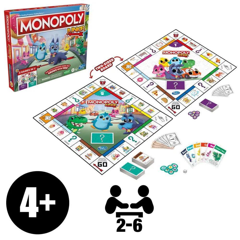 Monopoly Junior Board Game - 2 Games in 1