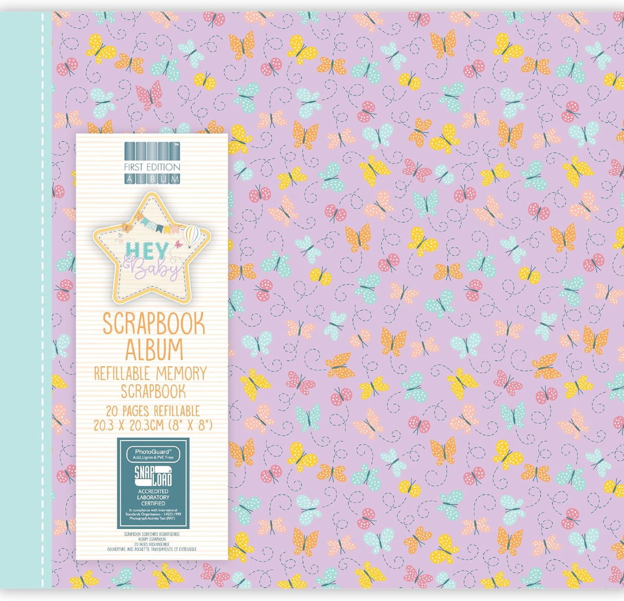 8x8 Scrapbook Album Hey Baby - Butterflies