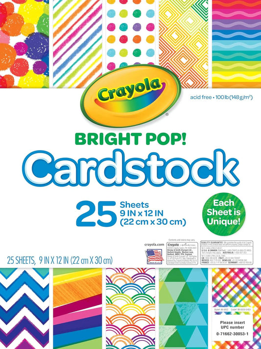 Crayola Colourful Cardstock 25 Sheets