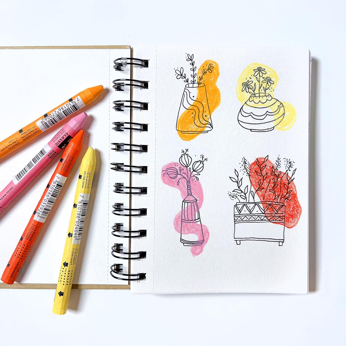 Elements Wire-O Hard Cover Sketch Book Portrait - A6