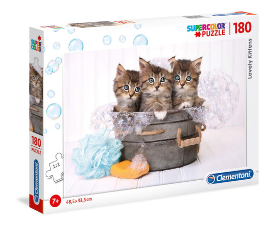 Clementoni Lovely Kittens Supercolor  180-piece Puzzle for Children 