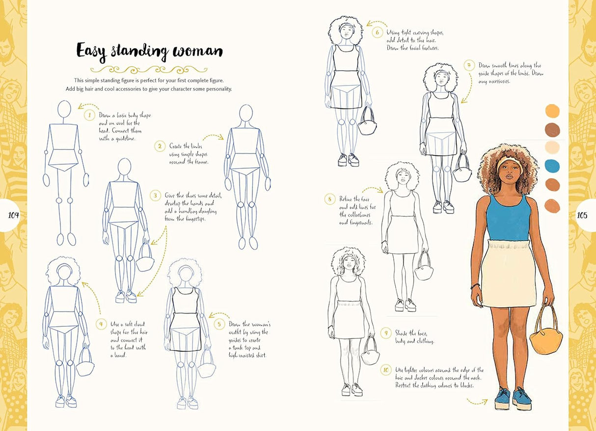 10 Step Drawing: People Book