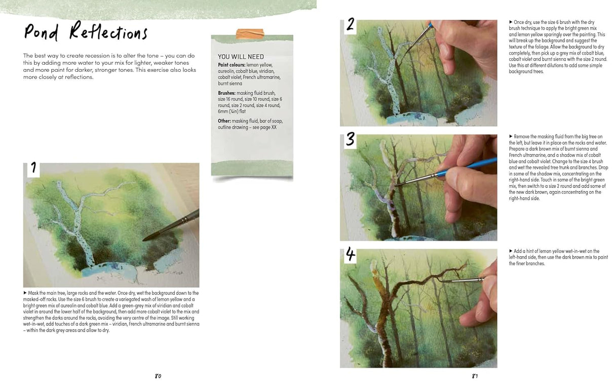 Ready to Paint Postcards: Woodlands Book