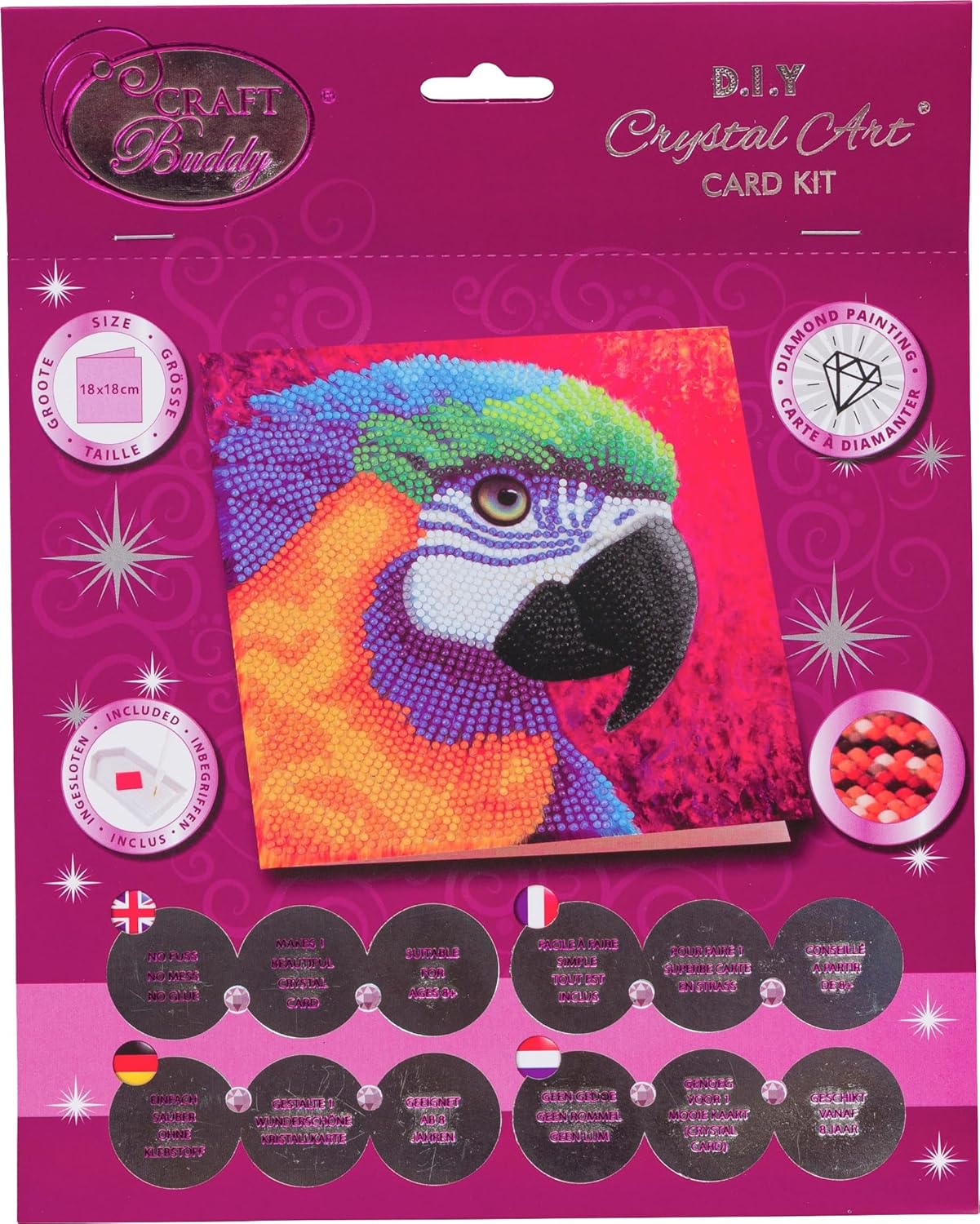 Crystal Art Card Kit - Paradise 18x18cm