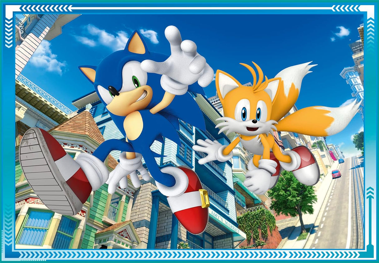 Children's Sonic the Hedgehog Clementoni Jigsaw Puzzles 4 in 1