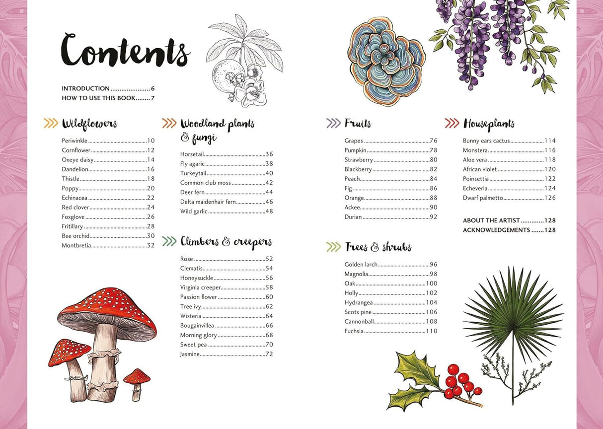 10 Step Drawing: Botanicals Book