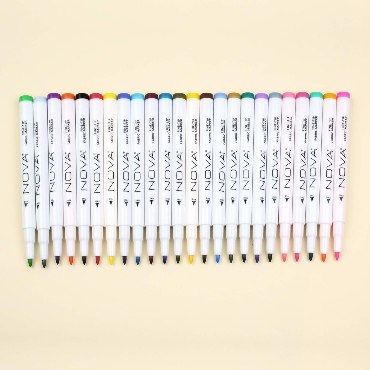 Nova Fine Tip Fabric Markers (24 Pack)