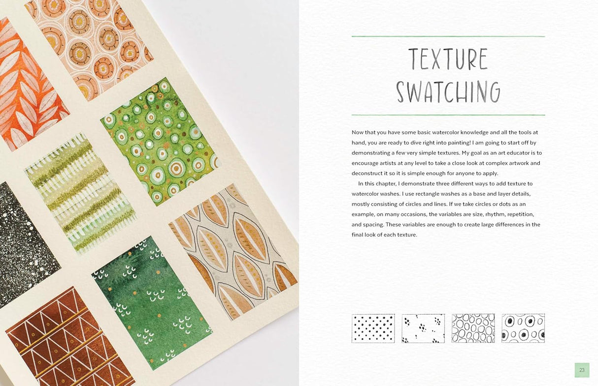 Watercolor Textures for Artists Book
