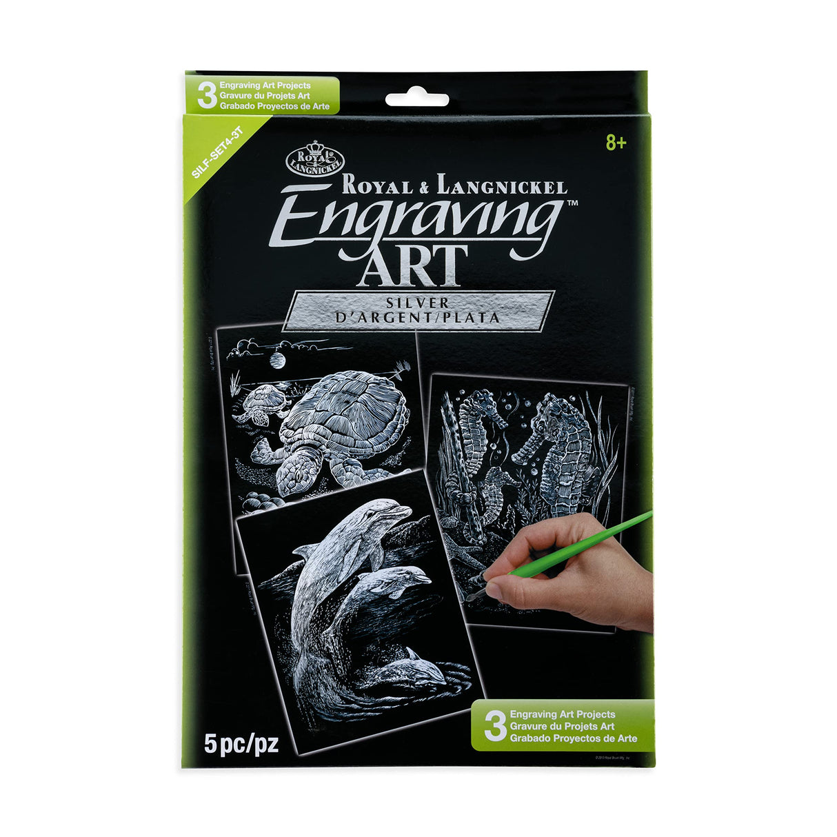 Engraving Art Silver Foil Set (3 Piece)