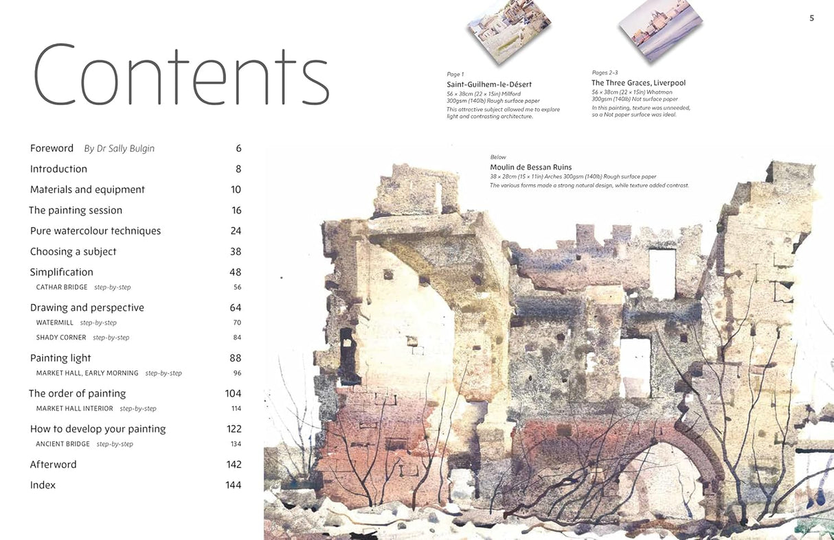 Atmospheric Buildings in Watercolour Book