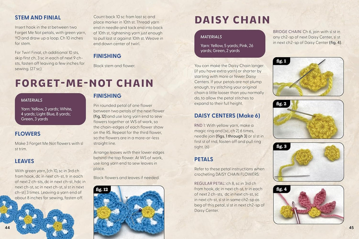Crochet Botanical Bookmarks Book & Kit