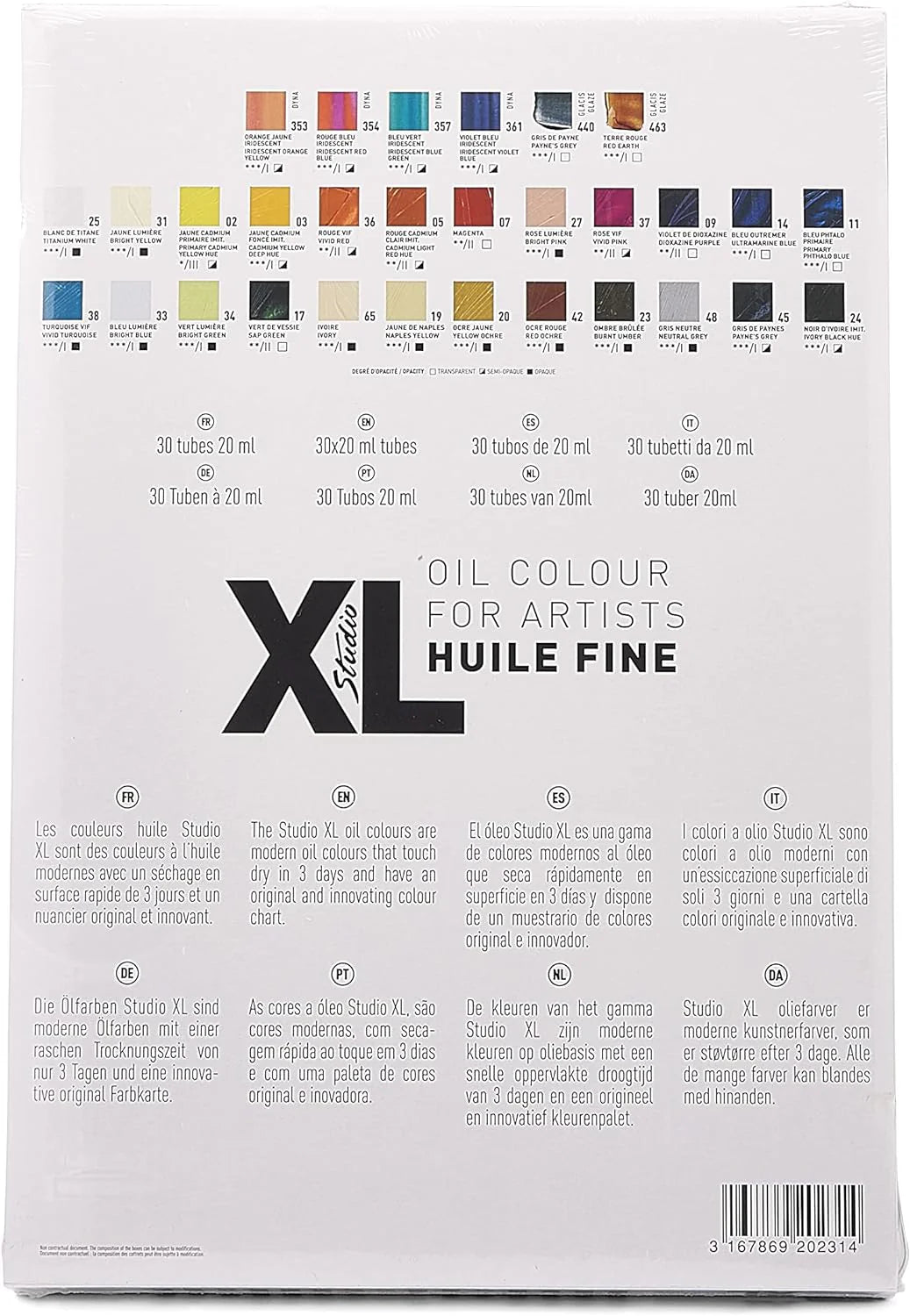 Pebeo XL Oil Set 30 x 20 ml
