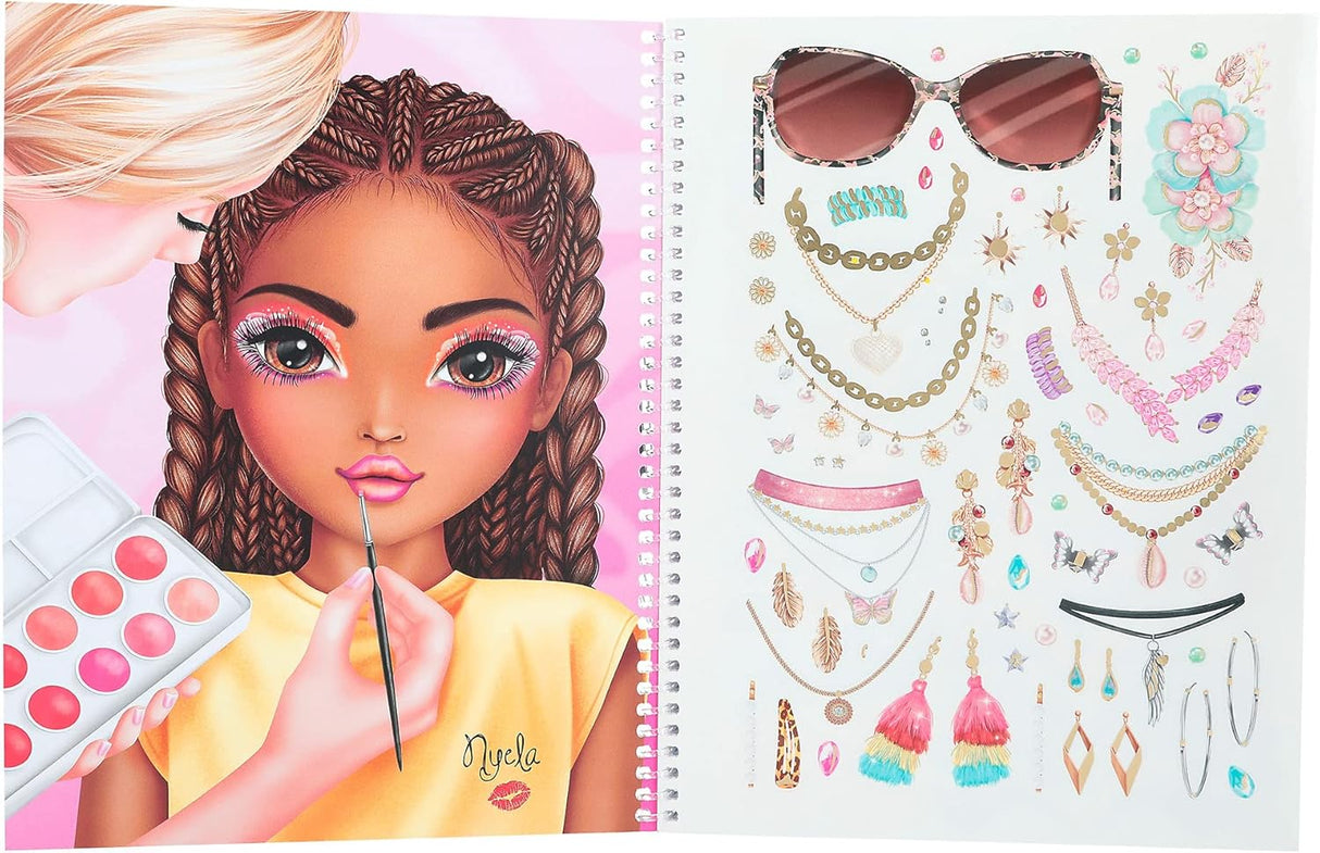 TOPModel Make-Up Colouring Book