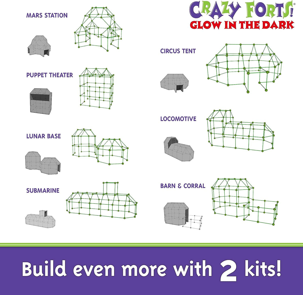 Everest Toys Crazy Forts Glow in the Dark