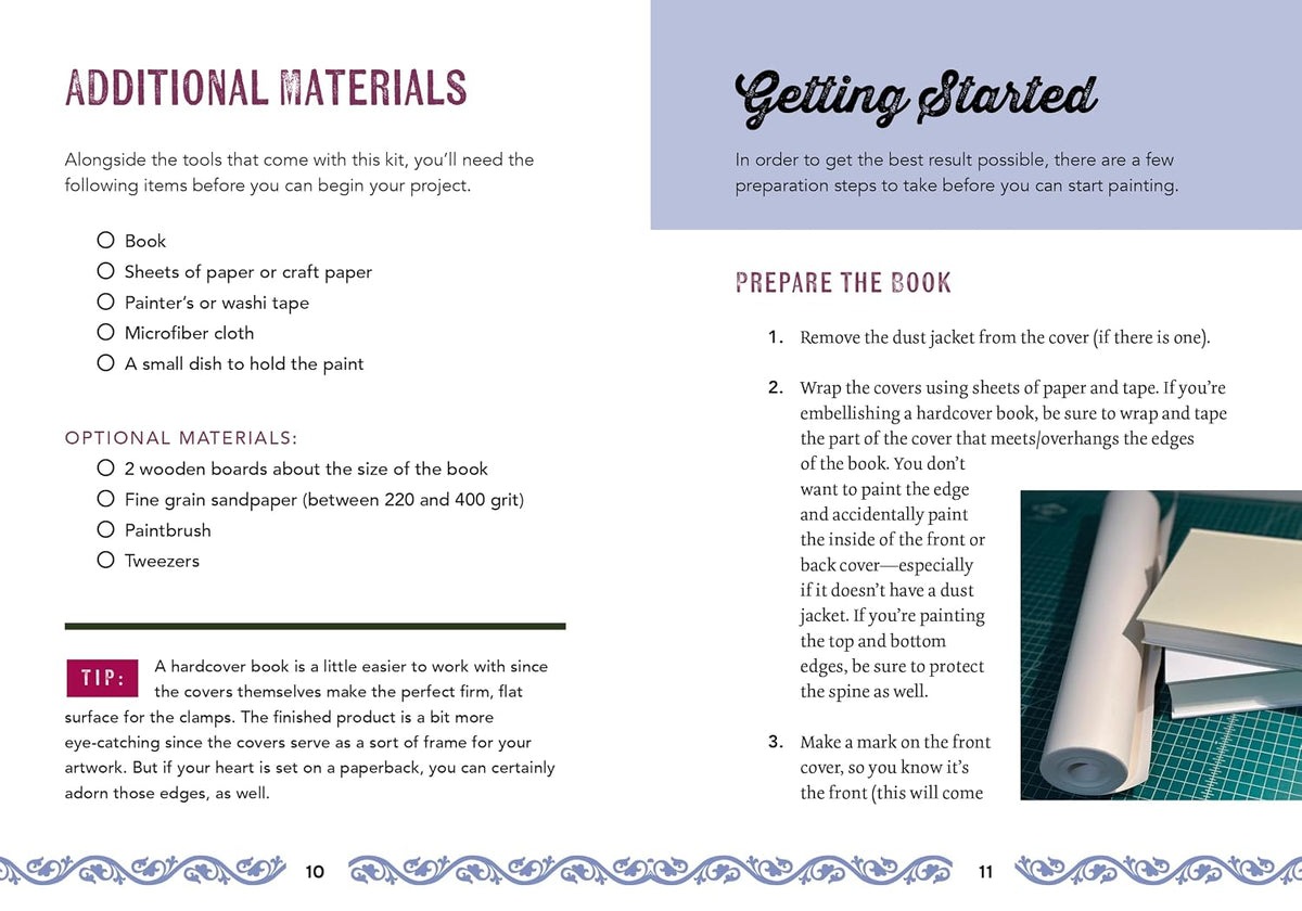 Romantasy Stenciled Book Edges Kit