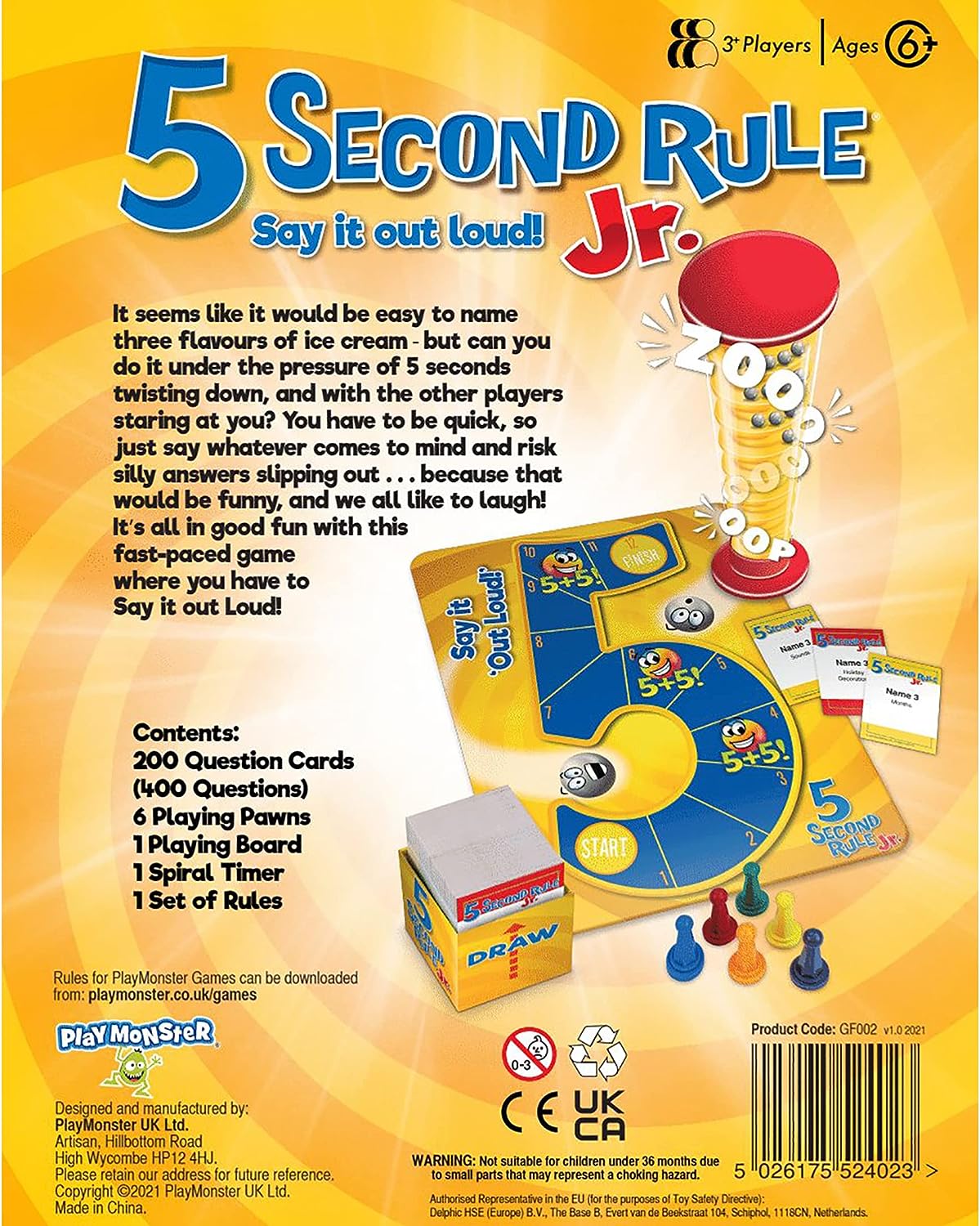 5 Second Rule Junior Family Board Game