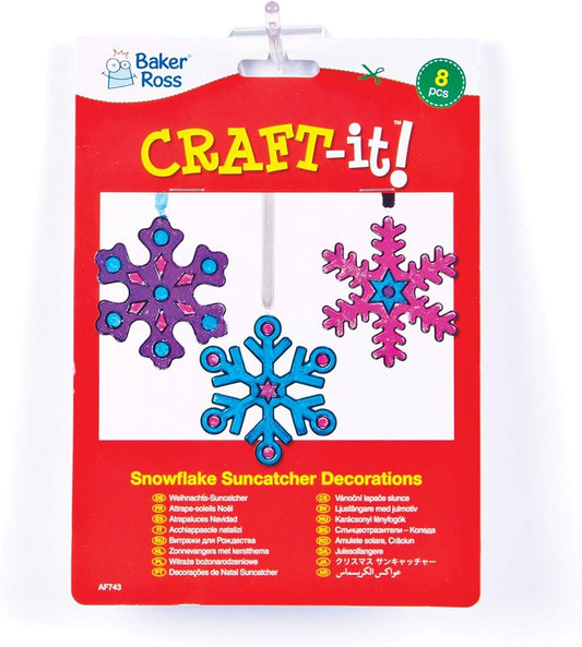 Snowflake Suncatcher Hanging Decorations (Pack of