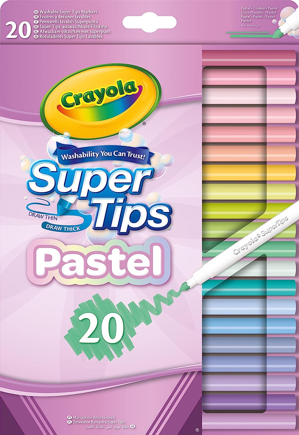 Crayola 20 Supertips Pastel Markers