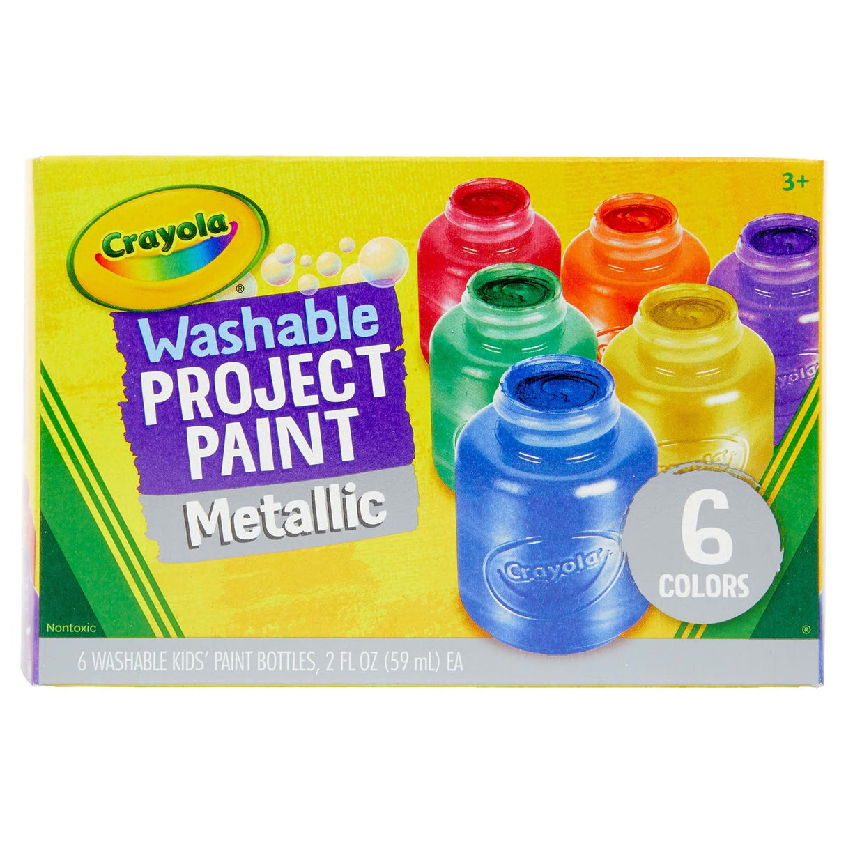 Crayola Washable Kids Paint - Metallic (6 Pack)