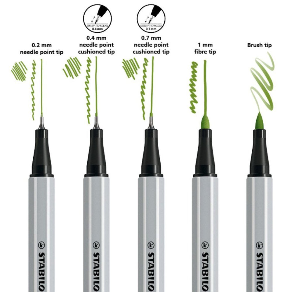 Stabilo Multi Liner Creative Tips - Black (Pack of 5)