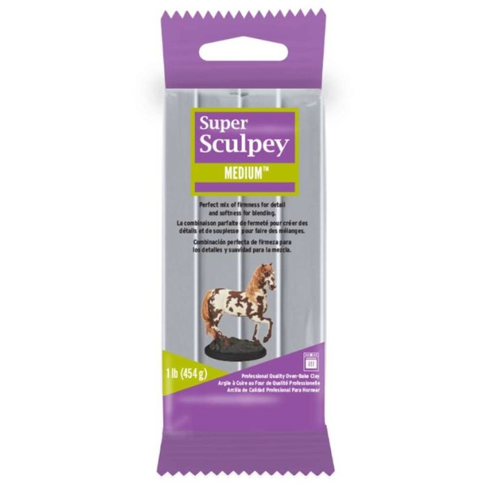 Super Sculpey Medium Blend - Grey 1lb (454g)