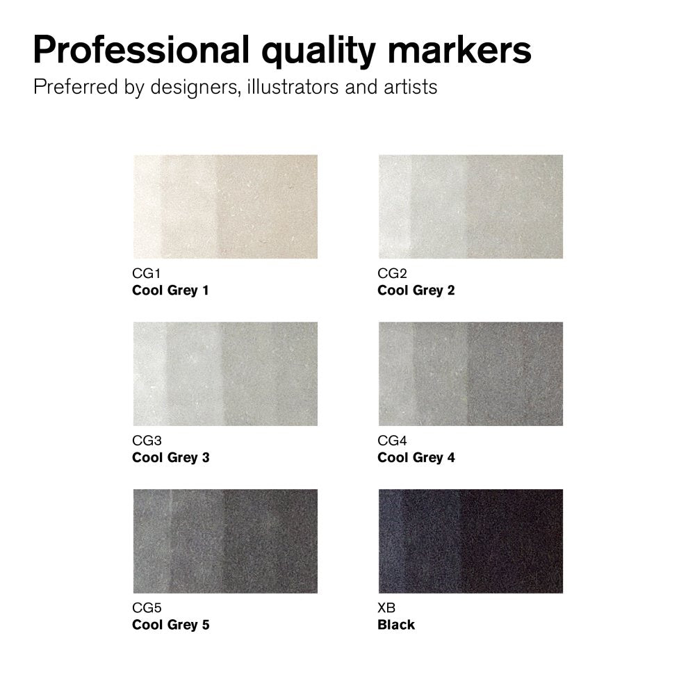 Winsor & Newton Promarkers Collector's Set - 6 Neutral Tones