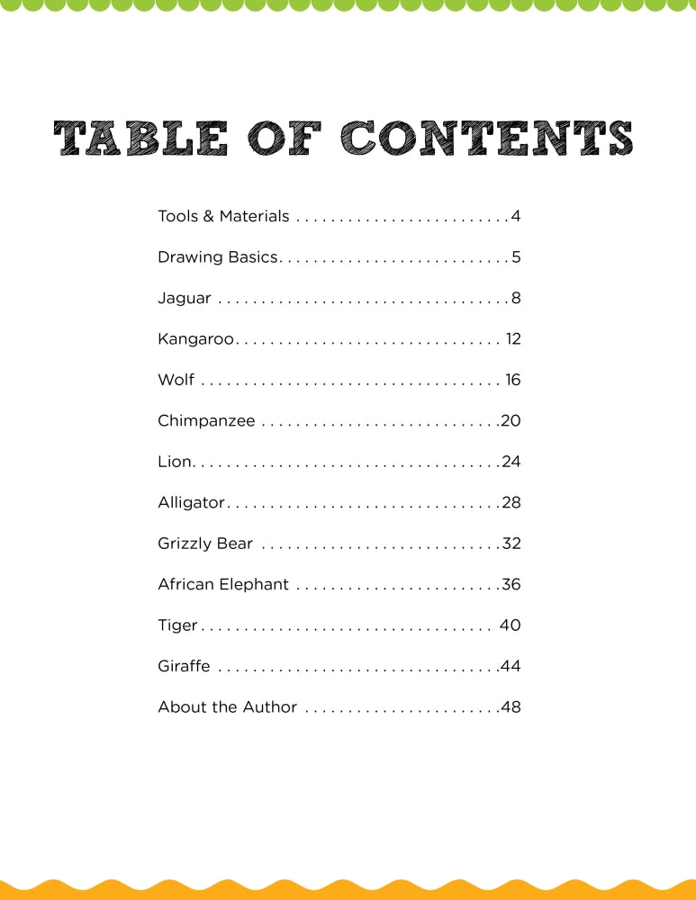 Lets Draw Wild Animals Book