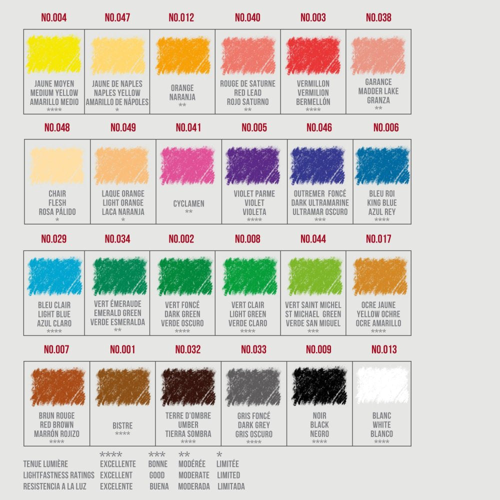 Conté à Paris Pastel Pencils Set (24 Pieces)
