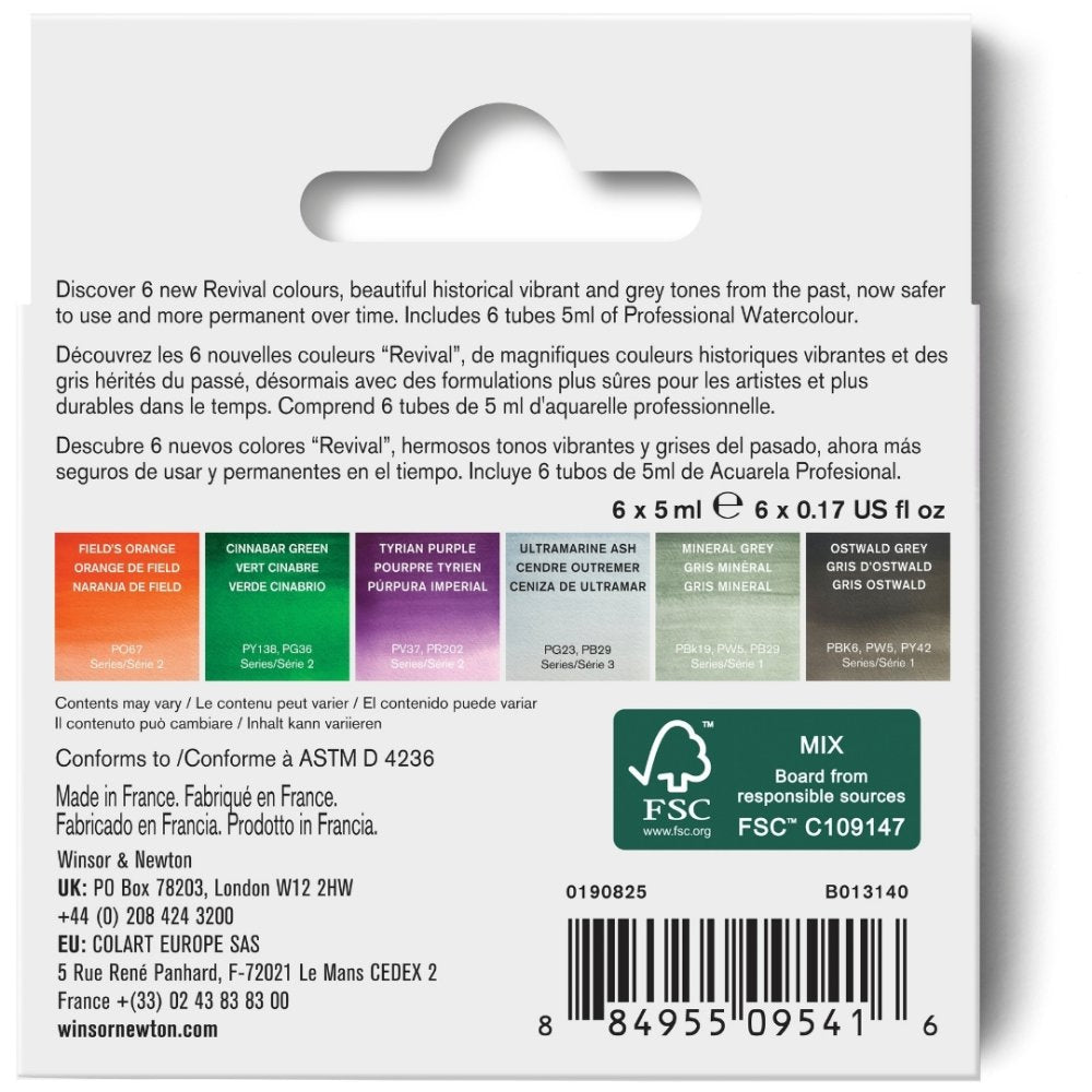 Winsor & Newton Professional Watercolour Revival Collection 6 Set