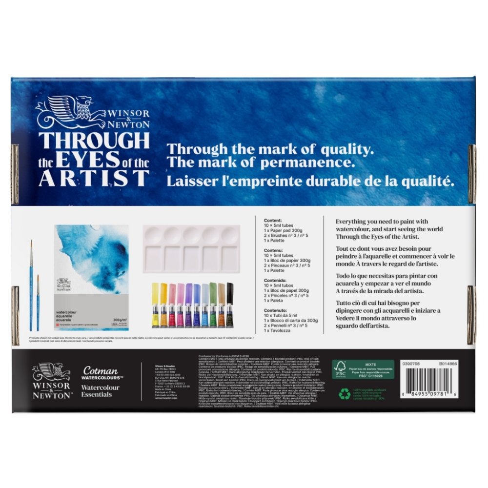 Winsor & Newton Cotman Watercolour Essentials Set 10x5ml