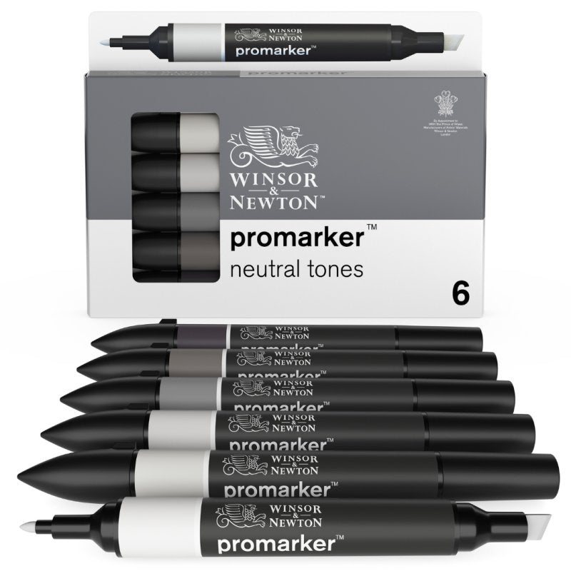 Winsor & Newton Promarkers Collector's Set - 6 Neutral Tones