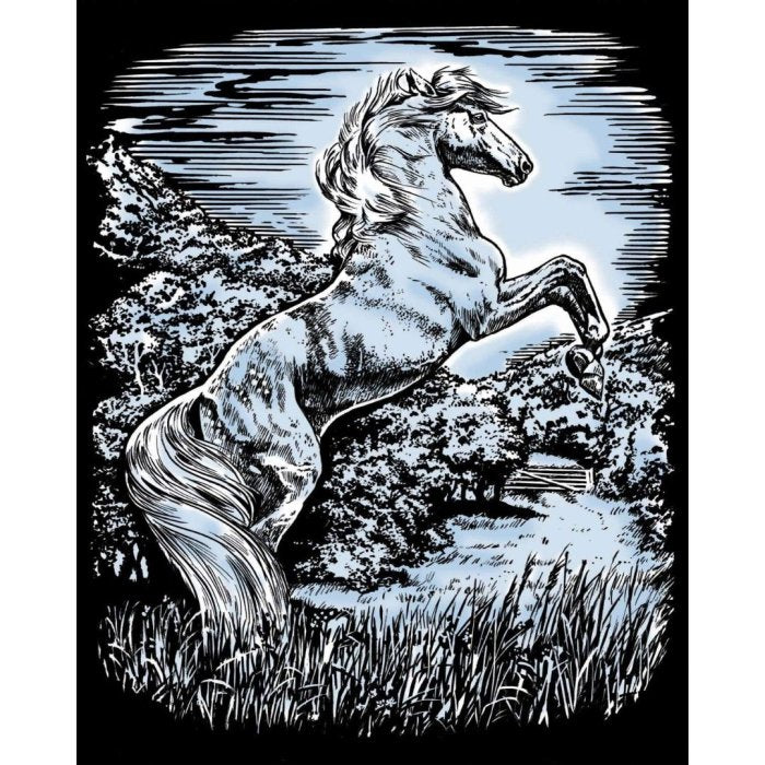 Artfoil Silver Scratch Art Kit - Stallion