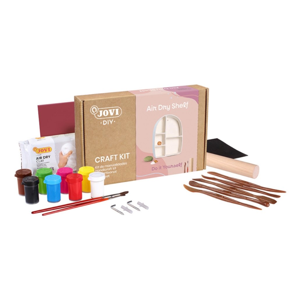 JOVI DIY Craft Kit - DIY Air Dry Clay Shelf