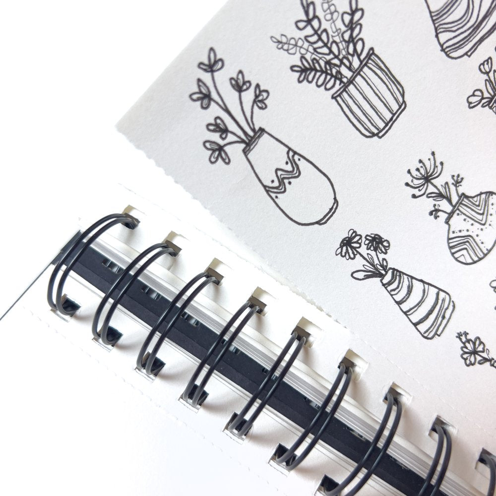 Elements Wire-O Hard Cover Sketch Book Black Portrait - A5