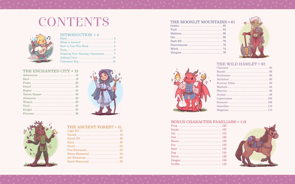 Cute Fantasy Art Class Book