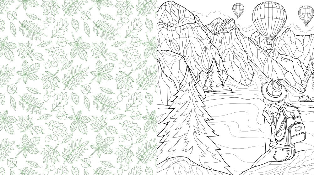 Mountains & Wilderness Colouring Book