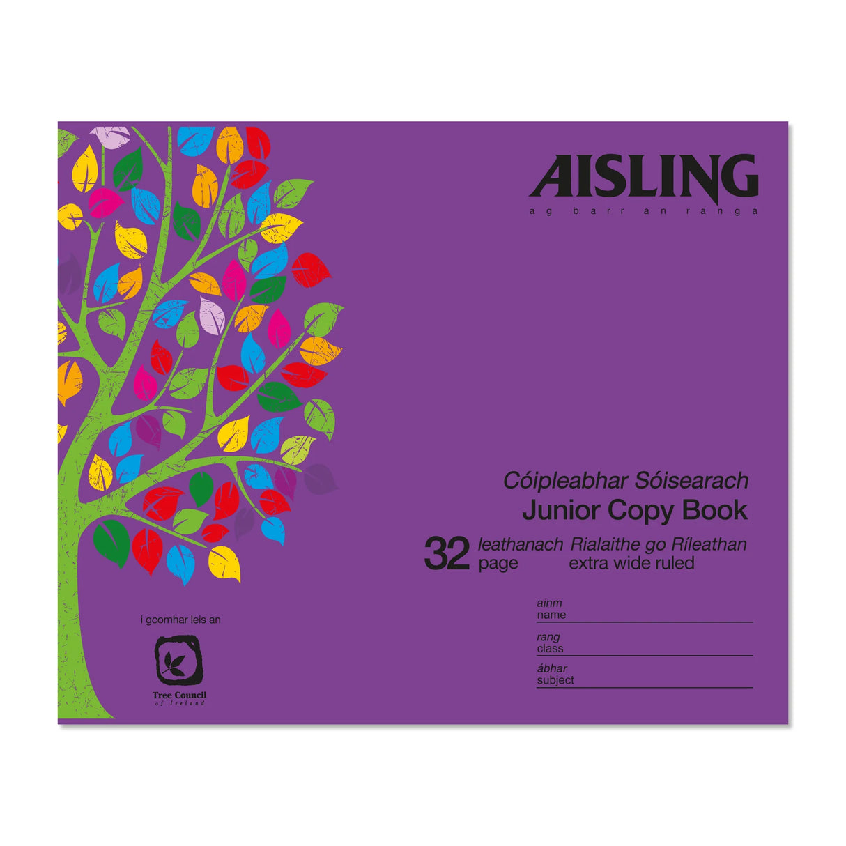 AISLING Junior Writing Copy 15mm feint 32 page 165 x 200mm